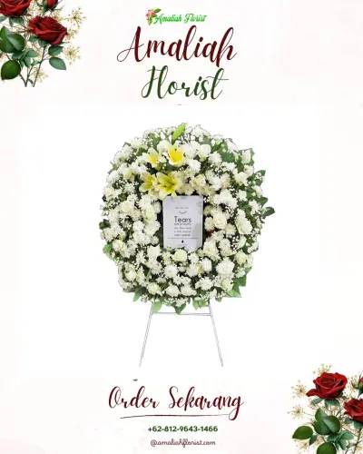 Krans Bunga Duka Cita di Gedegan